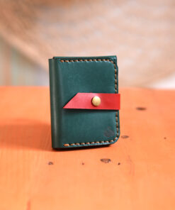 Turquoise 3 in 1 Genuine Leather wallet handmade in Egypt and available at Jozee Boutique.