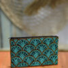 Black, Turquoise & Gold Beaded Clutch handmade in Egypt & available at Jozee Boutique.