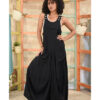Black Linen Sleeveless Salodress handmade in Egypt & available at Jozee boutique
