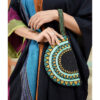 Multicolored Beaded Clutch handmade in Egypt & available at Jozee Boutique.