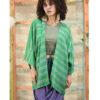 Green Handwoven Viscose Cardigan handmade in Egypt & available at Jozee Boutique.