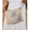 Beige Embroidered Clutch handmade in Egypt & available at Jozee Boutique.