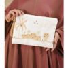 Off White Embroidered Clutch handmade in Egypt & available at Jozee Boutique.