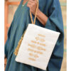Off White Embroidered Clutch handmade in Egypt & available at Jozee Boutique.