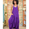 Purple Linen Sleeveless Salodress handmade in Egypt & available at Jozee boutique