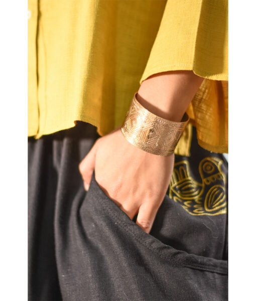 Gold Plated Cuff handmade in Egypt & available in Jozee Boutique