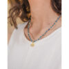 Blue Beaded Necklace handmade in Egypt & available at Jozee boutique