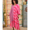 Shades of fuchsia Handwoven Viscose Long Kaftan Handwoven Viscose Top made in Egypt & available in Jozee boutique