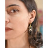 Gold Plated Agate Earrings handmade in Egypt & available at Jozee boutique