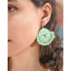 Mint Beaded Earrings handmade in Egypt & available at Jozee boutique