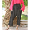 Black Linen Baggy Harem Pants handmade in Egypt & available in Jozee Boutique