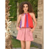 Multicolored Adjustable Viscose Short Jumpsuit handmade in Egypt & available in Jozee boutique