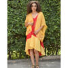 Yellow Handwoven Viscose Light Cardigan Handmade in Egypt & available in Jozee boutique