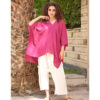 Purple High-Low Viscose Top Handwoven Viscose Top Handmade in Egypt & available in Jozee boutique