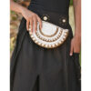 White & Gold Beaded Clutch handmade in Egypt & available at Jozee Boutique.