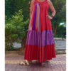 Multicolored Flowy Viscose Dress handmade in Egypt & available in Jozee boutique