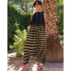 Black & Gold Adjustable Viscose Jumpsuit handmade in Egypt & available in Jozee boutique