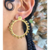 Gold Beaded Copper Earrings handmade in Egypt & available in Jozee Boutique