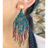 Multicolored Beaded Earrings handmade in Egypt & available in Jozee Boutique