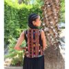 Black Siwa Embroidered Vest Hand Beaded Evening Vest handmade in Egypt & available at Jozee boutique