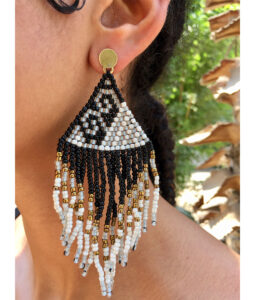 Multicolored Beaded Earrings handmade in Egypt & available in Jozee Boutique