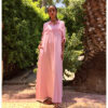Powder Pink linen shirt dress handmade in Egypt & available in Jozee boutique