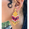 Multicolored Beaded Earrings handmade in Egypt & available in Jozee Boutique