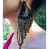 Black & Gold Beaded Earrings handmade in Egypt & available in Jozee Boutique