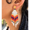 Multicolored Beaded Earrings handmade in Egypt & available in Jozee Boutique