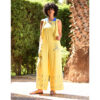 Yellow Siwa Embroidered Linen Jumpsuit Handmade in Egypt & available at Jozee Boutique