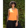 Orange Linen Top handmade in Egypt & available in Jozee boutique