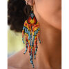 Multicolored Beaded Earrings handmade in Egypt & available in Jozee Boutique