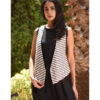 Black & White Checkered Vest handmade in Egypt & available at Jozee boutique
