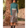 Multicolored Silk and Cotton Loom Woven Midi Wrap Skirt handmade in Egypt & available at Jozee Boutique.