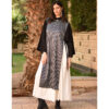 Black & Grey Silk & Cotton Loom Woven Long Sleeve Tunic handmade in Egypt & available at Jozee Boutique.