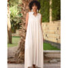 Light Beige Linen Japanese Dress made in Egypt & available in Jozee boutique