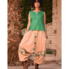Dark beige Siwa Embroidered Linen Harem Pants Handmade in Egypt & available at Jozee Boutique