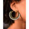 Multicolored Beaded Copper Earrings handmade in Egypt & available in Jozee Boutique