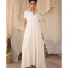 Off White Linen Japanese Dress made in Egypt & available in Jozee boutique