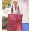 Light Burgundy Genuine Leather hand bag handmade in Egypt and available at Jozee Boutique.