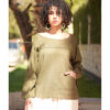 Army green Linen Boxy Top handmade in Egypt & available at Jozee Boutique.