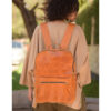 Camel Genuine Leather backpack handmade in Egypt and available at Jozee Boutique.