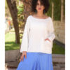 White Linen Boxy Top handmade in Egypt & available at Jozee Boutique.