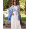 Shades of Blue Viscose Bolero handmade in Egypt & available at Jozee Boutique.