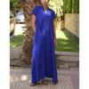 Electric Blue Linen Japanese Dress made in Egypt & available in Jozee boutique