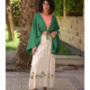Green Linen Bolero made in Egypt & available at Jozee Boutique.