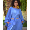 Denim Blue Kimono Linen Top handmade in Egypt & available at Jozee Boutique.