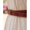 Rust Brown Genuine Leather Thread Belt handmade in Egypt and available at Jozee Boutique.