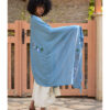 Baby Blue Handwoven Viscose Shawl with Hand Embroideries handmade in Egypt & available at Jozee Boutique.handmade in Egypt & available at Jozee Boutique.