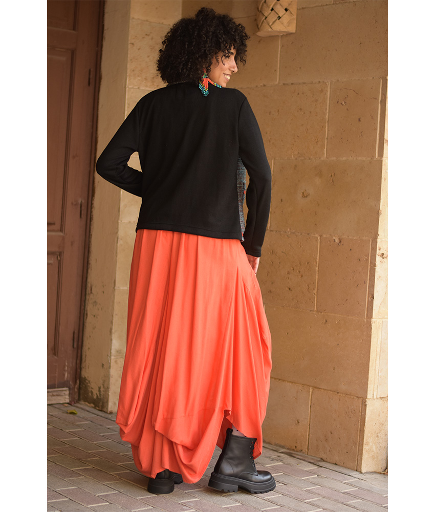 Black & Multicolored Cropped Akhmim Loomwoven Jacket handmade in Egypt & available at Jozee Boutique.handmade in Egypt & available at Jozee Boutique.